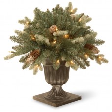 National Tree Co. Copenhagen Spruce Porch Bush Pine Centerpiece with Decorative Vase NTC2884